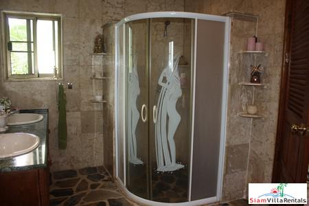 Three Bedroom Kamala House with a Communal Freeform Swimming Pool for Long Term Rent