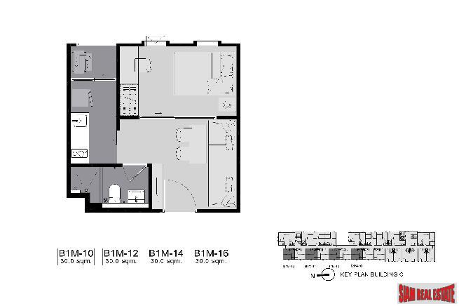 Aspire Asoke-Ratchada | Top Floor Resale unit at Sold Out New Low-Rise Condo at Phra Ram 9 by Leading Thai Developer - One Bed 30 sqm Unit-26