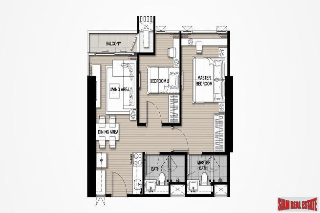 Newly Completed High-Rise Green Condo with 2 Rai of Gardens by Luxury Developers at Sukhumvit 101/1 - 1 Bed Units-10