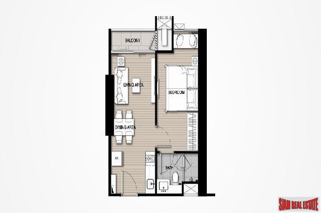Newly Completed High-Rise Green Condo with 2 Rai of Gardens by Luxury Developers at Sukhumvit 101/1 - 1 Bed Units-8