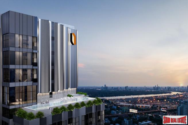 New High-Rise of Loft Duplex Smart Home Condos by BTS Phra Khanong at Rama 4 Road with City and Chao Phraya River Views - 1 Bed Units- Last Few Units Back to Market!