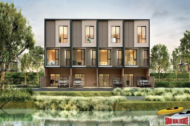 New Project of Premium Townhomes in a Picturesque Community with Excellent Facilities near Mega Bangna - 2/3 Bed 132 Sqm Units