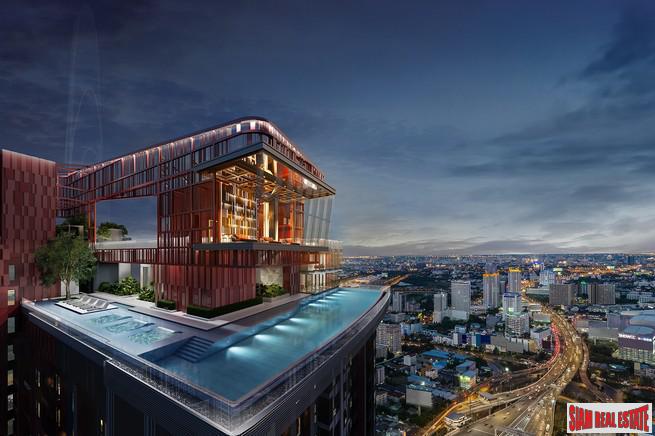 Nearing Completion is this High-Rise Condo with Huge Facilities and Unique Designs only 300 metres to MRT Phra Ram 9, Rama 9 Road - Studio Units-1