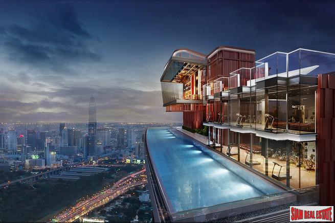 Nearing Completion is this High-Rise Condo with Huge Facilities and Unique Designs only 300 metres to MRT Phra Ram 9, Rama 9 Road - 1 Bed Units-0