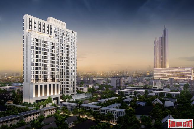 New Luxury Neo Classic Designed High-Rise at Charoennakorn close to Icon Siam, BTS Gold Line and the Riverside - 1 Bed Plus Units - BitCoin Accepted as Payment-4