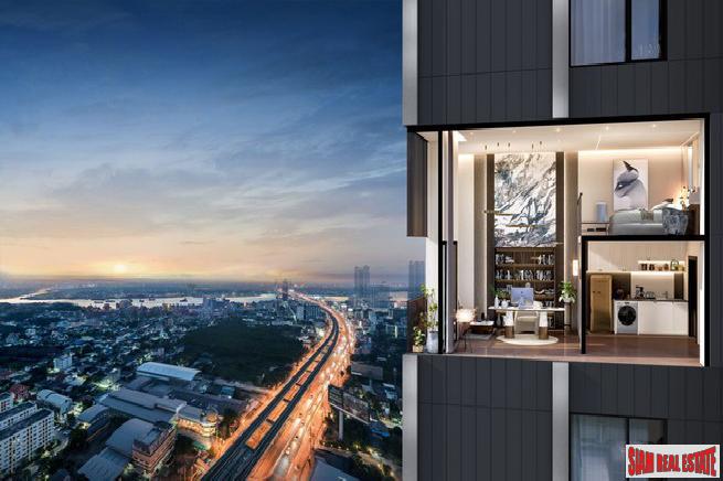 New Off-Plan High-Rise of Loft Condos by Leading Thai Developers with Chao Phraya River Views only 250 Metres to Nonthaburi MRT Station - 1 Bed Plus Duo Units