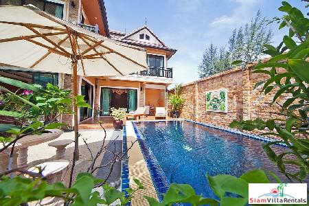 Private Pool Villa with Waterfall for Rent Near Bang Tao Beach